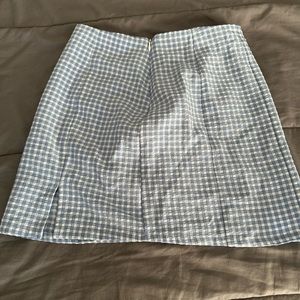 BLUE PLAID SKIRT /FORVER 21